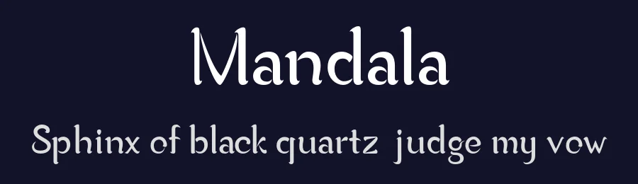 Mandala by Mario Mora — Decorative Font — thumbnail 2