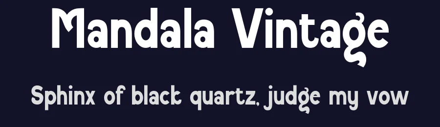Mandala Vintage by Scratchones — Decorative Font — thumbnail 2
