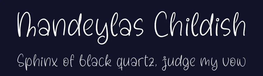 Mandeylas Childish by Perspectype Studio - Letterena.com — Script Handwritten Font — thumbnail 2