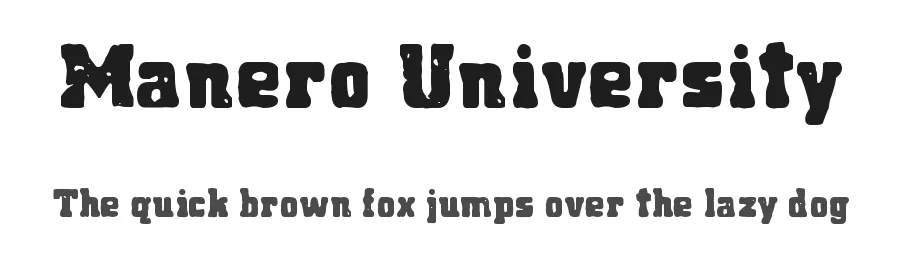 Manero University by Woodcutter — Decorative Font