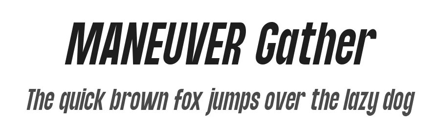 Maneuver Gather by Fikryal studio — Sans Serif Font