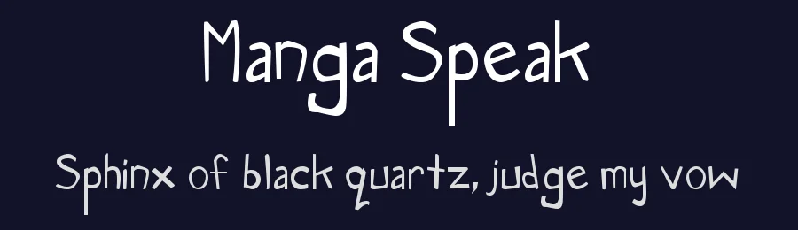 Manga Speak by PressGang Studios — Decorative Font — thumbnail 2