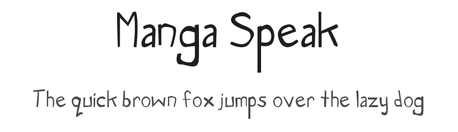 Manga Speak by PressGang Studios — Decorative Font
