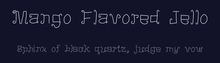 Mango Flavored Jello by Nerdle Pants — Decorative Font — thumbnail 2