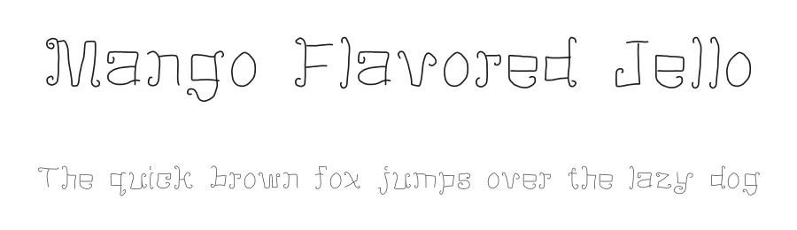 Mango Flavored Jello by Nerdle Pants β Decorative Font