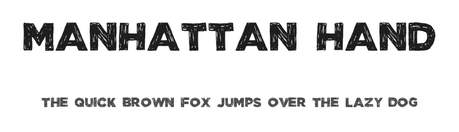 Manhattan Hand by Taylor Baybutt — Decorative Font