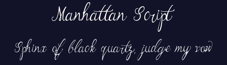 Manhattan Script by arttotell — Decorative Font — thumbnail 2