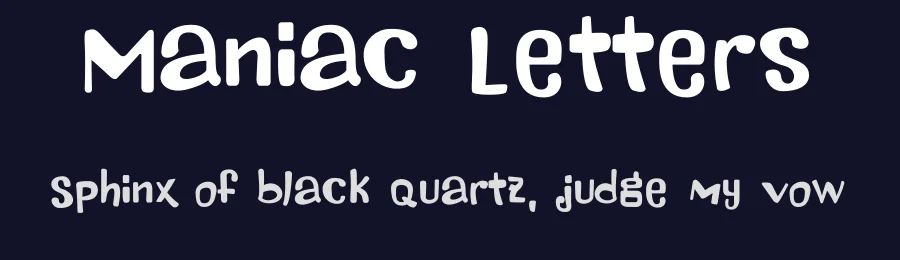 Maniac Letters by The Fly — Decorative Font — thumbnail 2