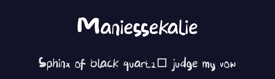 Maniessekalie by selawetype — Decorative Font — thumbnail 2