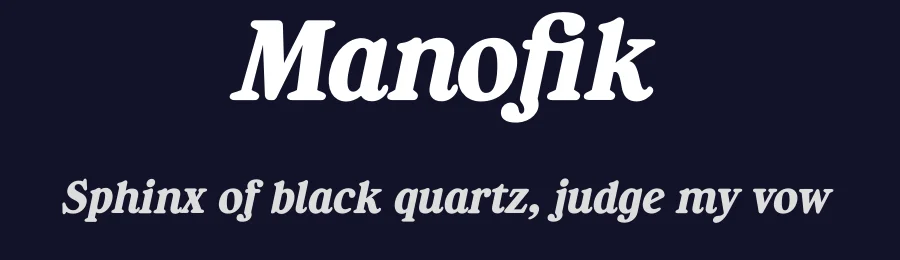 Manofik by Måns Grebäck — Serif Font — thumbnail 2