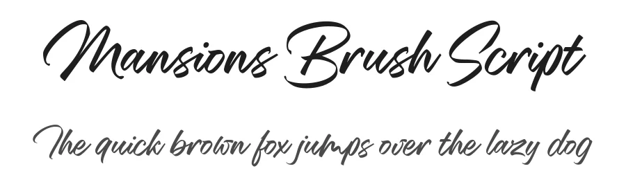 Mansions Brush Script