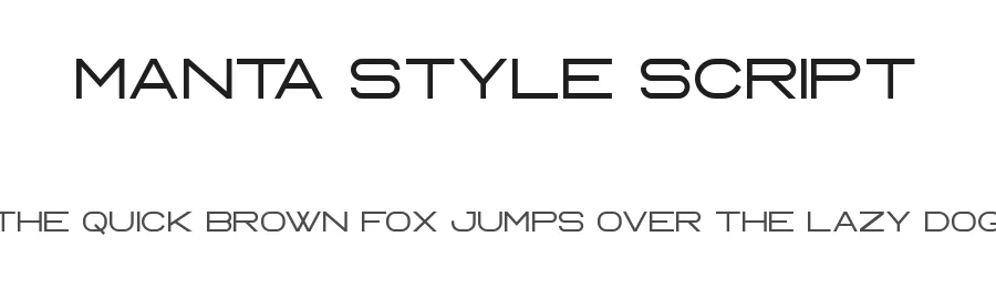Manta Style Script