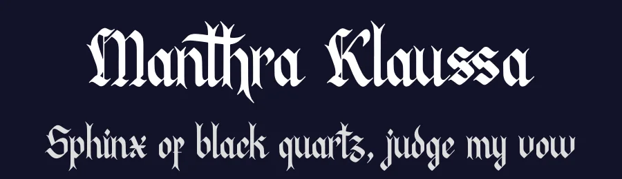 Manthra Klaussa by Denustudios — Blackletter Font — thumbnail 2