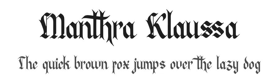 Manthra Klaussa by Denustudios — Blackletter Font