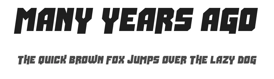Many Years Ago by imagex — Display Font
