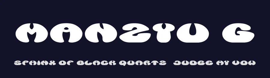Manzyu G by Goma Shin — Decorative Font — thumbnail 2