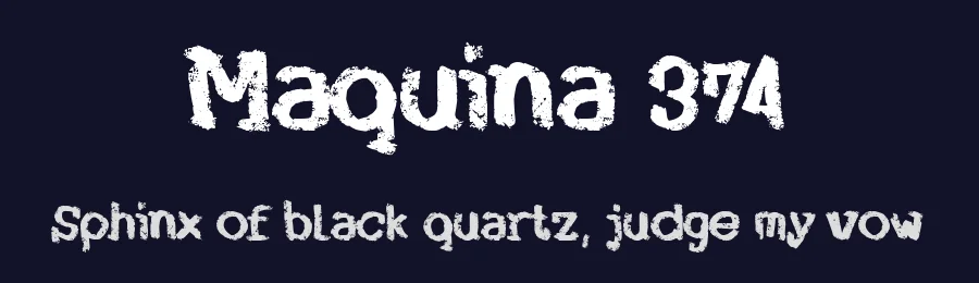 Maquina 374 by Woodcutter — Decorative Font — thumbnail 2