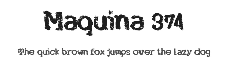 Maquina 374 by Woodcutter β Decorative Font