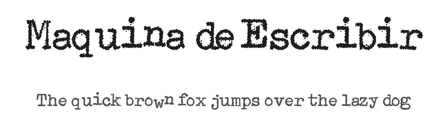 Maquina de Escribir by Woodcutter — Decorative Font