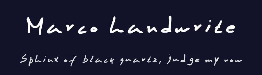 Marco handwrite by Andreia Coelho — Script Handwritten Font — thumbnail 2