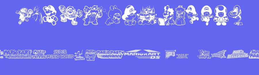 Mario and Luigi by xstreamed.tv — Dingbats Font — thumbnail 3
