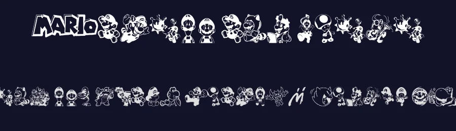 Mario and Luigi by xstreamed.tv — Dingbats Font — thumbnail 2