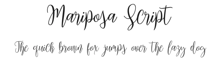 Mariposa Script