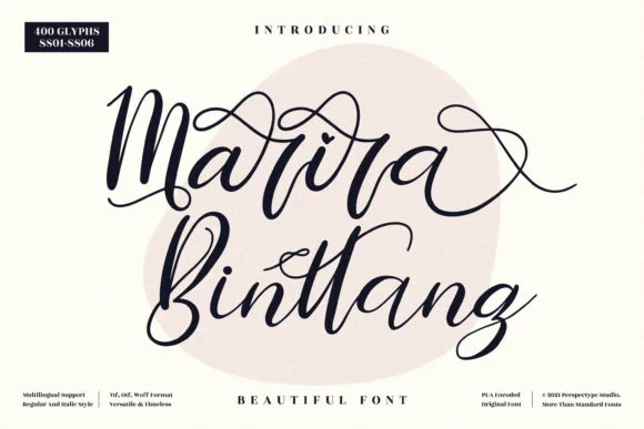Marira Binttang Font by Perspectype — Script Handwritten Font