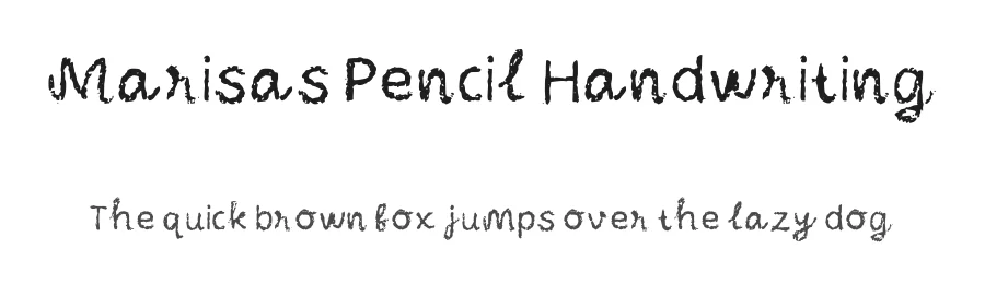 Marisas Pencil Handwriting