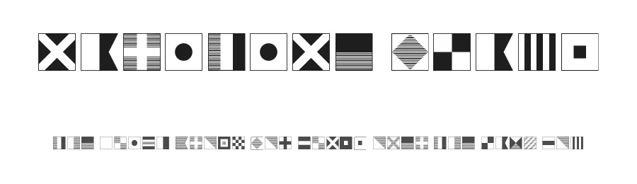 Maritime Flags by Vic Fieger — Dingbats Font