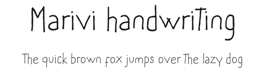 Marivi handwriting