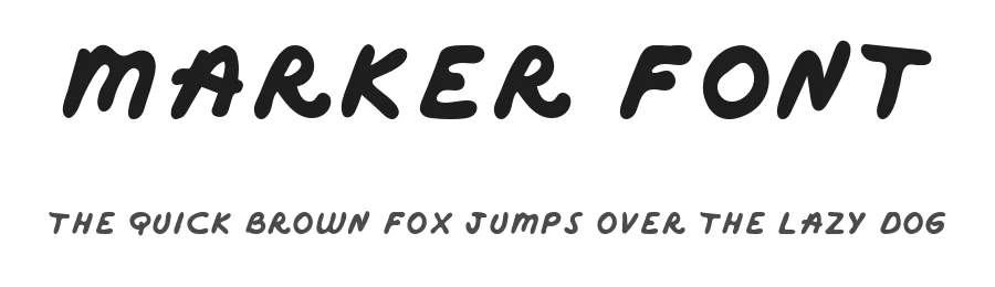 Marker Font