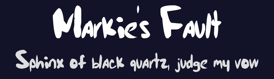 Markie's Fault by Eva M. — Decorative Font — thumbnail 2