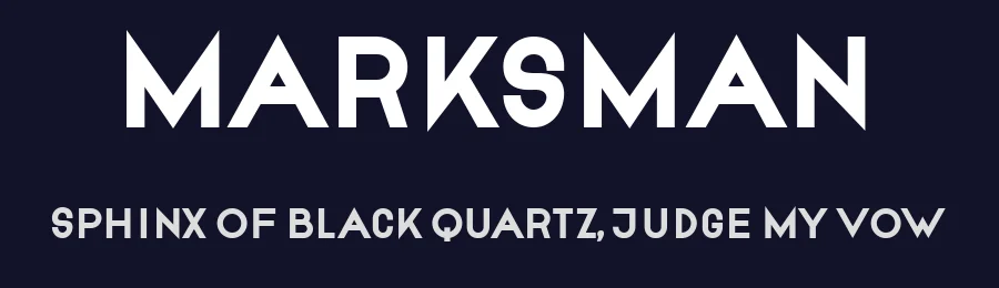 Marksman by Vladimir Nikolic — Sans Serif Font — thumbnail 2