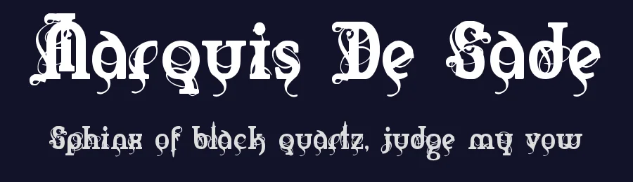 Marquis De Sade by Bolt Cutter Design-Industrial Strength — Blackletter Font — thumbnail 2