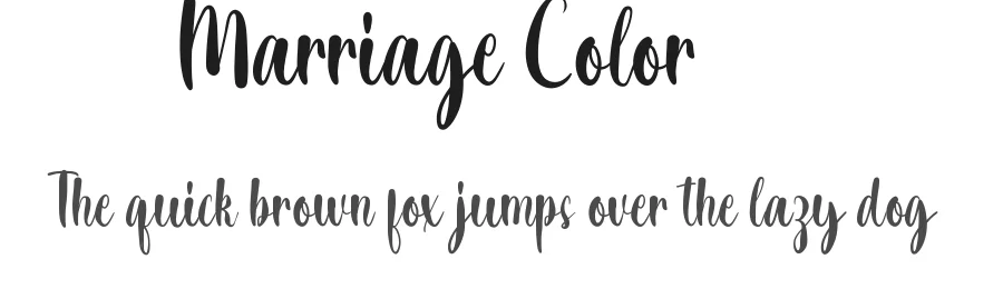 Marriage Color by Edric Studio — Script Handwritten Font