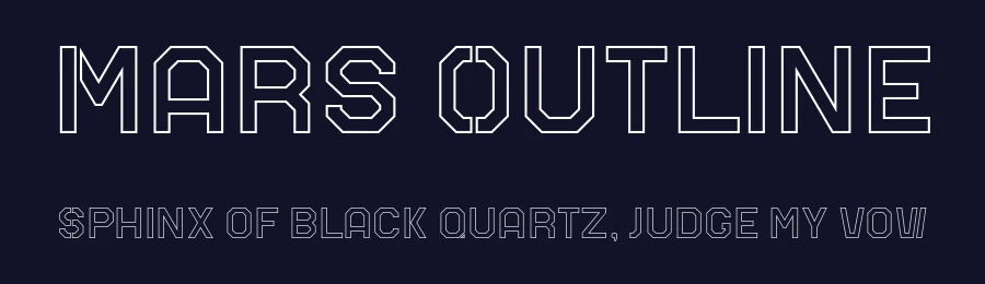 Mars Outline by Nurrontype — Decorative Font — thumbnail 2