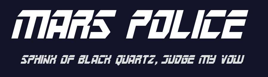 Mars Police by Blambot — Display Font — thumbnail 2