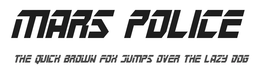 Mars Police by Blambot — Display Font