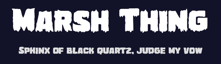 Marsh Thing by Iconian Fonts — Decorative Font — thumbnail 2