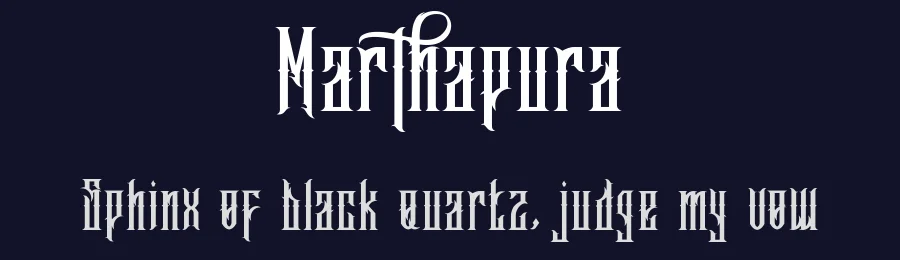 Marthapura by EkoZero7 — Blackletter Font — thumbnail 2