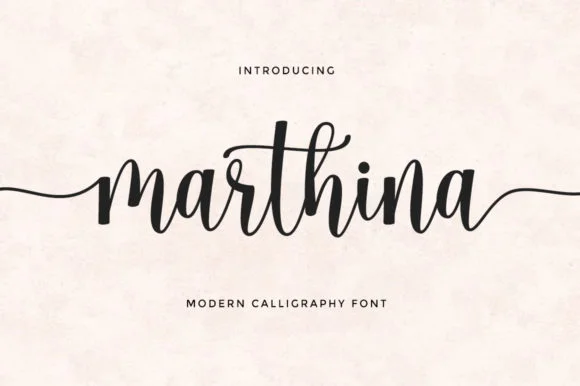 Marthina Font by hrzstudio92 by hrzstudio92 β Script Handwritten Font