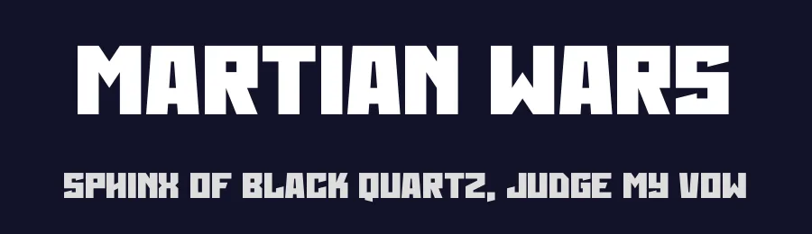 Martian Wars by Hawtpixel — Display Font — thumbnail 2