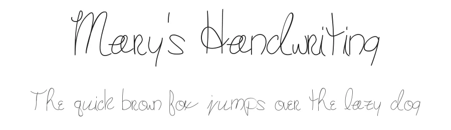 Mary's Handwriting