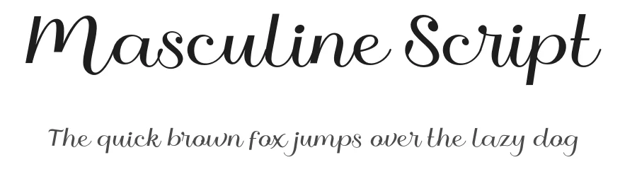 Masculine Script