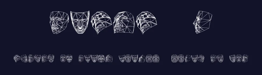 Masks 3D by Vladimir Nikolic — Dingbats Font — thumbnail 2