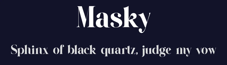 Masky by Graphicxell — Serif Font — thumbnail 2