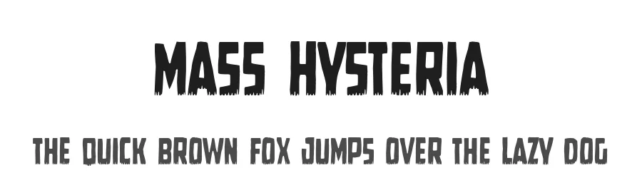 Mass Hysteria by Woodcutter — Decorative Font
