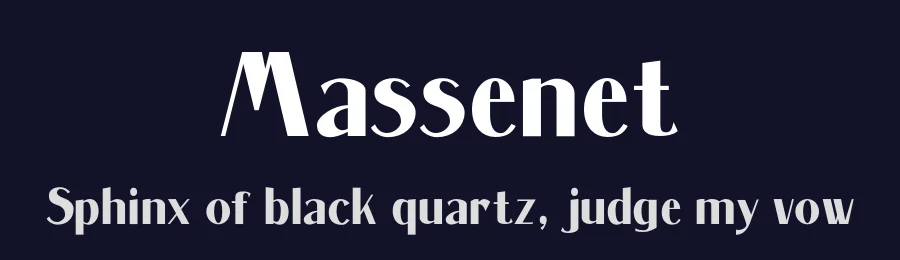 Massenet by Chuck's Fonts — Decorative Font — thumbnail 2