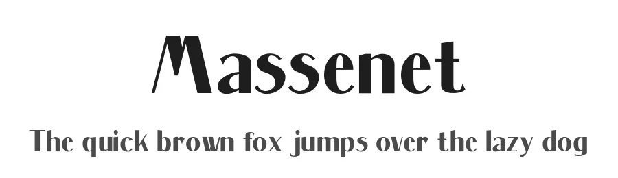 Massenet by Chuck's Fonts — Decorative Font
